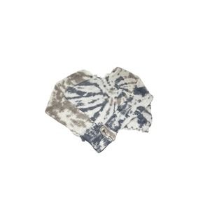 Women’s Sweater Tie Dye Large Jessica Simpson Crop Waffle Blue Top